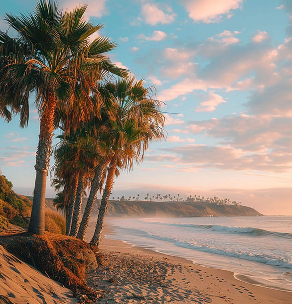 Orange County beach sunset 